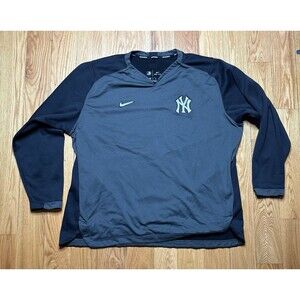 Men's New York Yankees Nike Authentic Thermal Crew Sweatshirt With Pockets 3XL